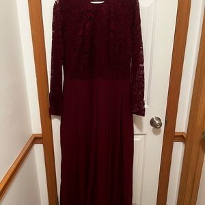 Burgundy bridesmaid dress